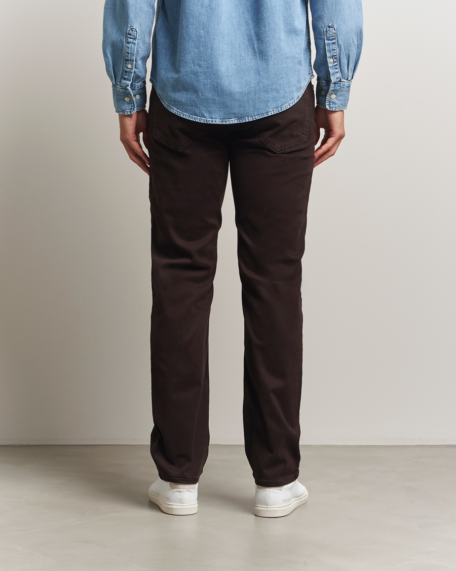 Men | Trousers | GANT | Regular Fit Moleskin 5-Pocket Trousers Deep Brown