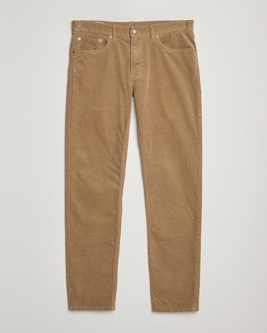Men | Trousers | GANT | Cord 5-Pocket Jeans Light Taupe