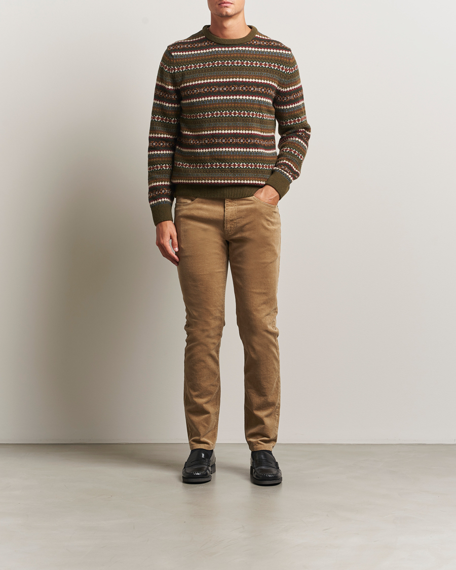 Men | Trousers | GANT | Cord 5-Pocket Jeans Light Taupe
