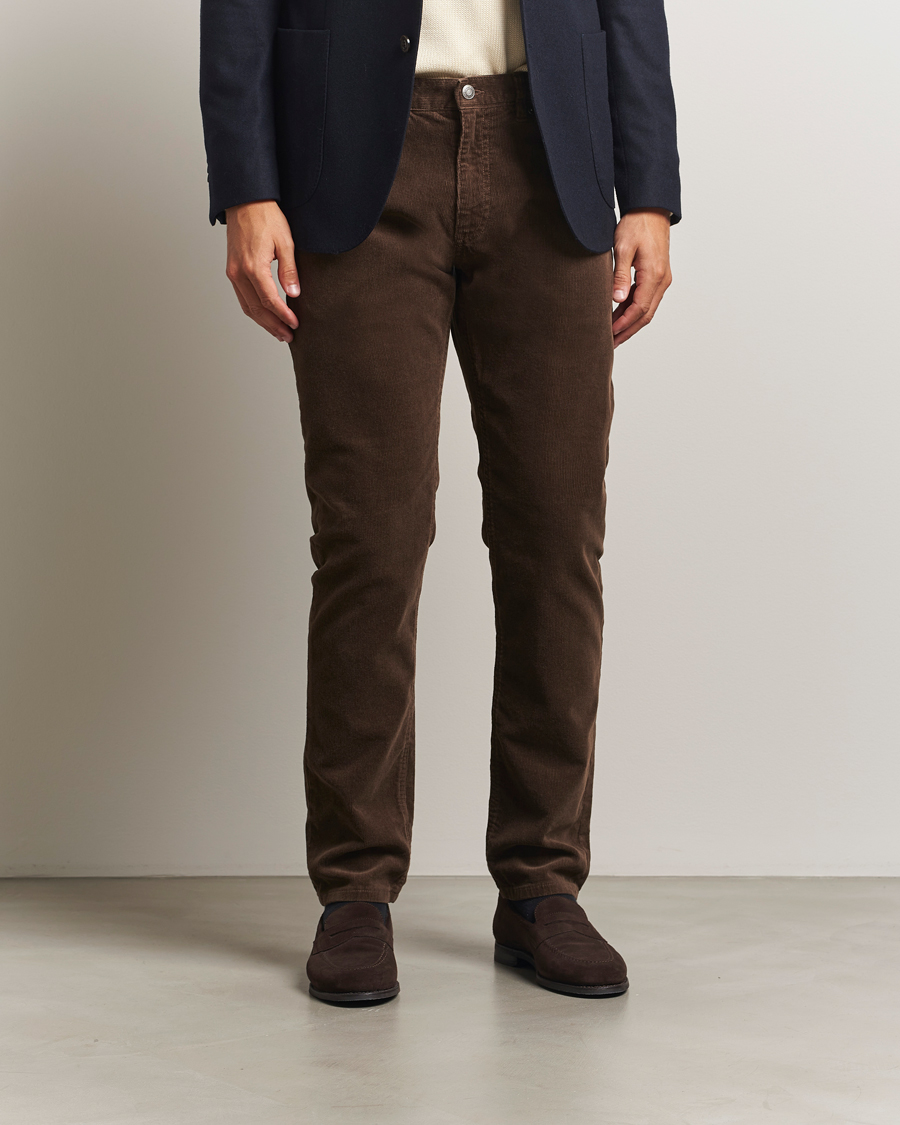 Men | Trousers | Gant | Cord 5-Pocket Jeans Rich Brown