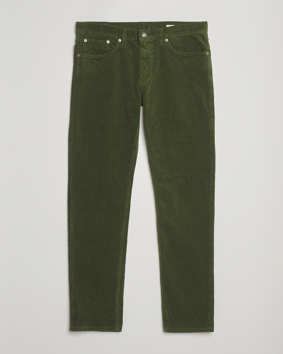 Men | Trousers | GANT | Cord 5-Pocket Jeans Country Green