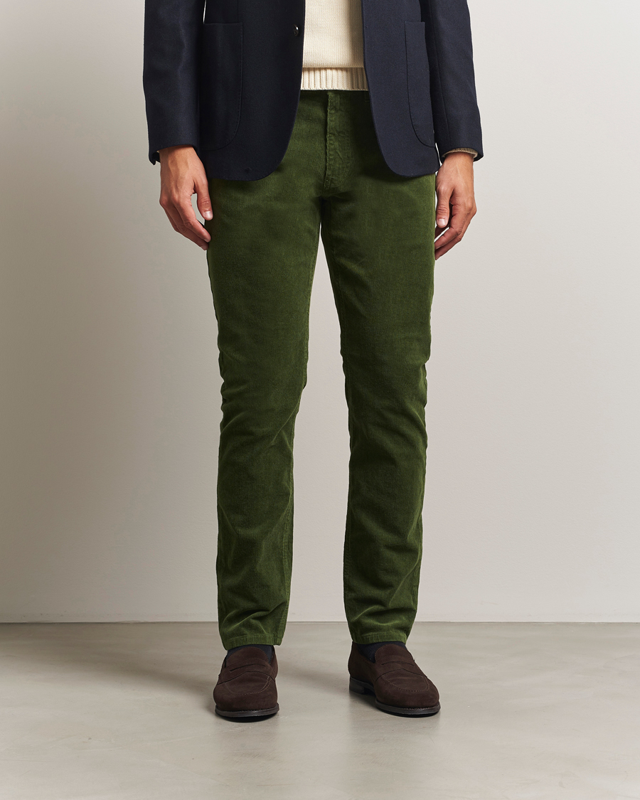 Men | Trousers | GANT | Cord 5-Pocket Jeans Country Green