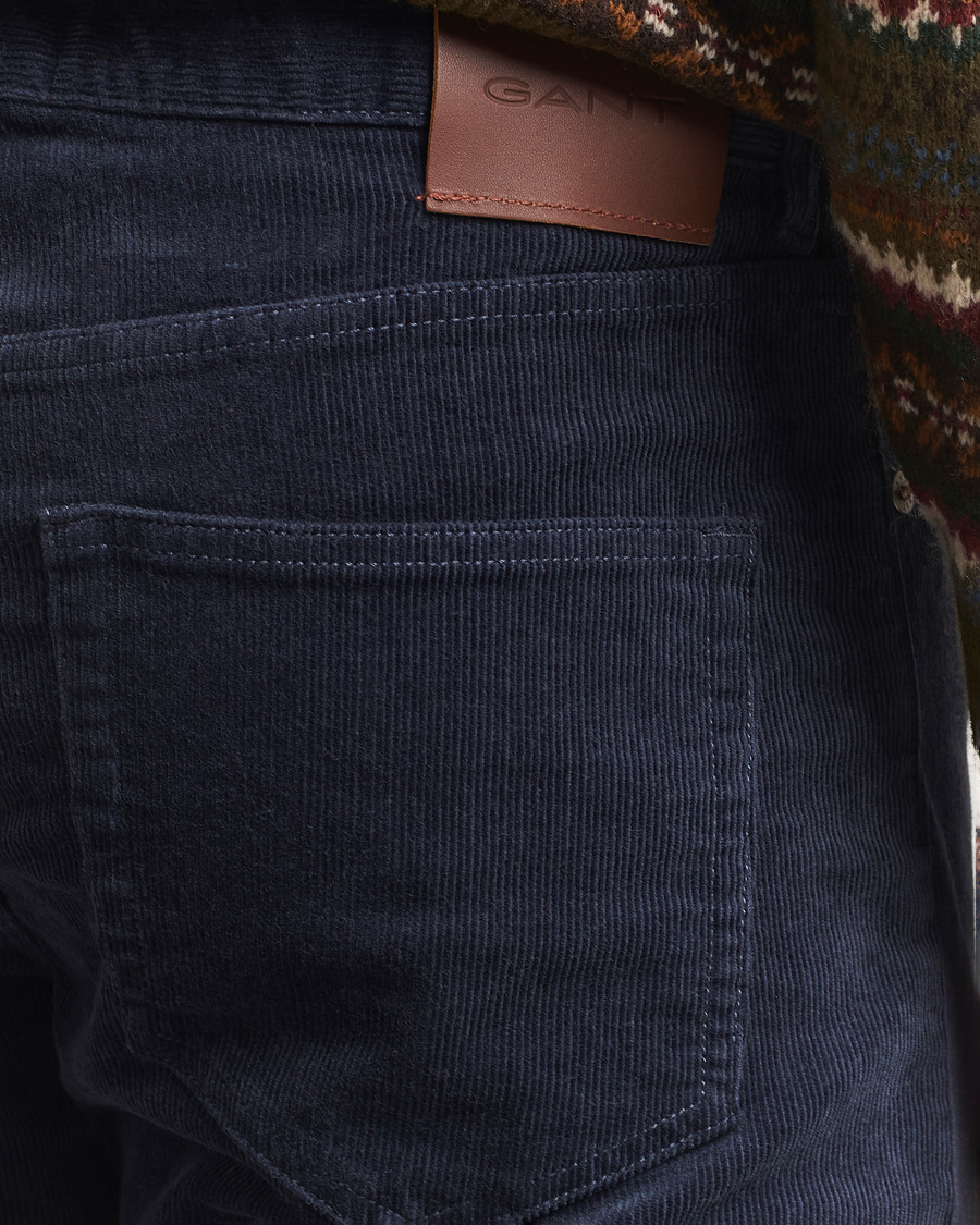 Men | Trousers | Gant | Cord 5-Pocket Jeans Evening Blue