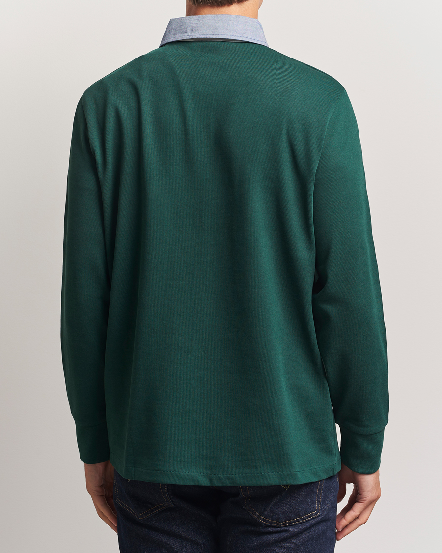Men | Sweaters & Knitwear | GANT | Chambray Solid Heavy Rugger Tartan Green
