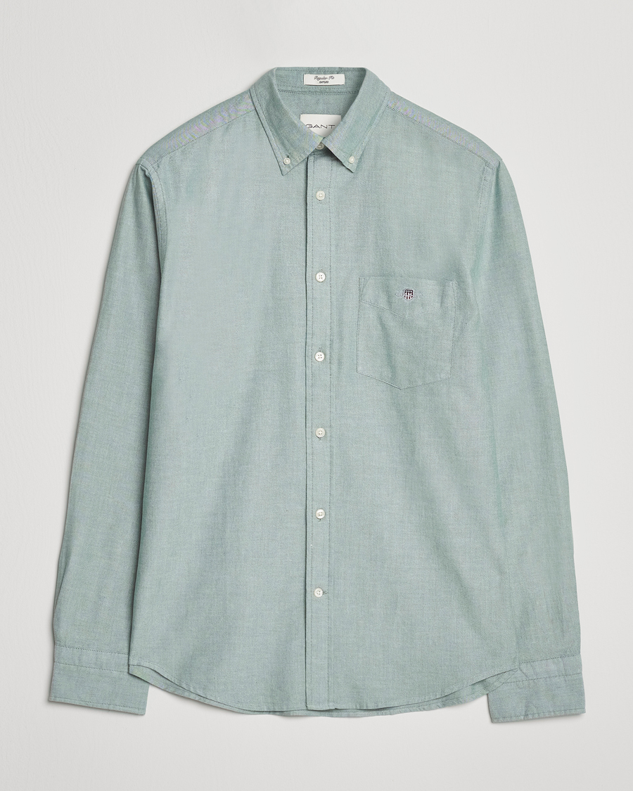 Men | Shirts | GANT | Regluar Fit Classic Oxford Shirt Forest Green
