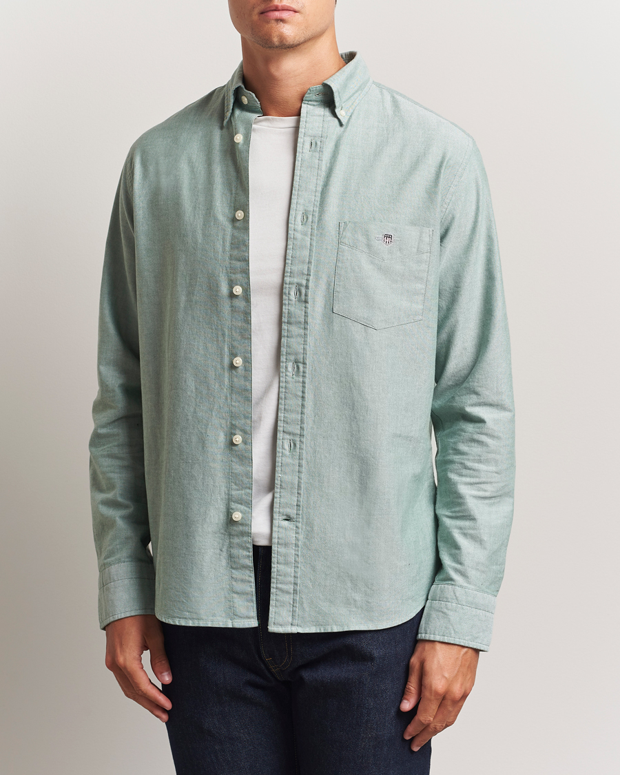 Men | Shirts | GANT | Regluar Fit Classic Oxford Shirt Forest Green