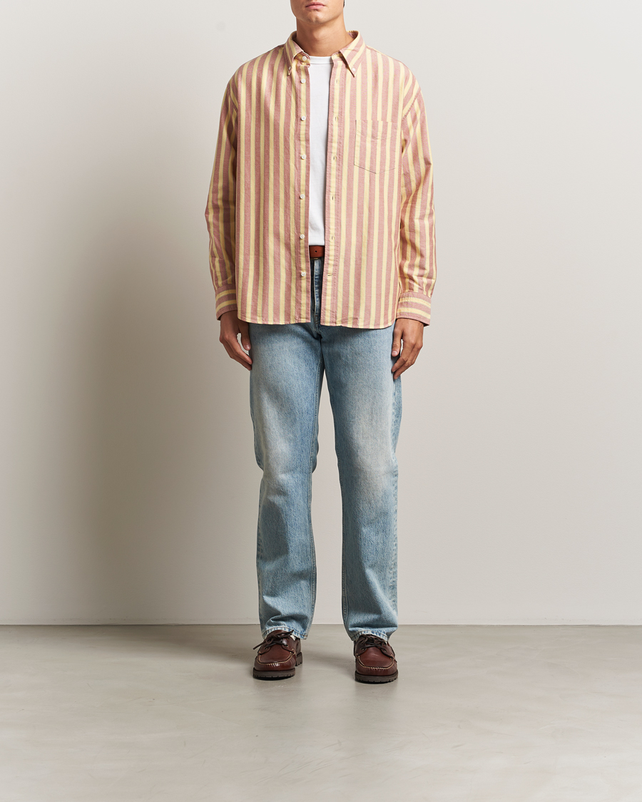 Men | Shirts | Gant | Relaxed Fit Striped Heritage Oxford Shirt Modern Rust