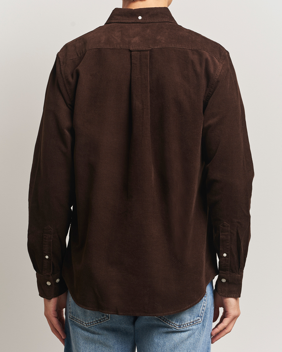 Men | Shirts | GANT | Regular Fit Corduroy Shirt Rich Brown