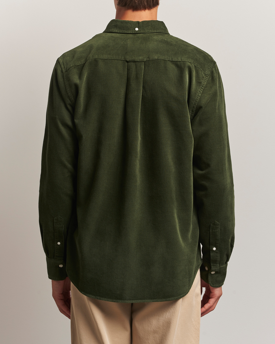 Men | Shirts | GANT | Regular Fit Corduroy Shirt Country Green
