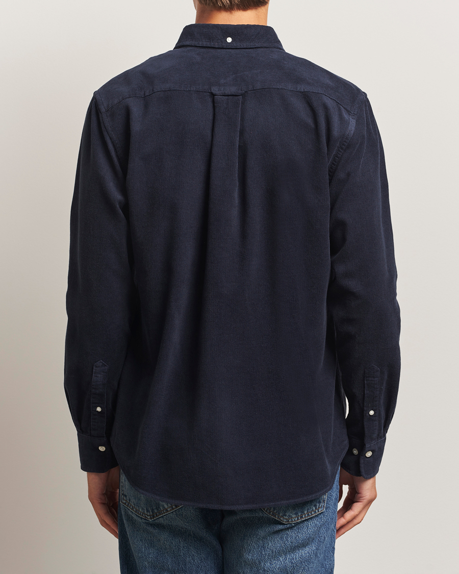 Men | Shirts | GANT | Regular Fit Corduroy Shirt Evening Blue