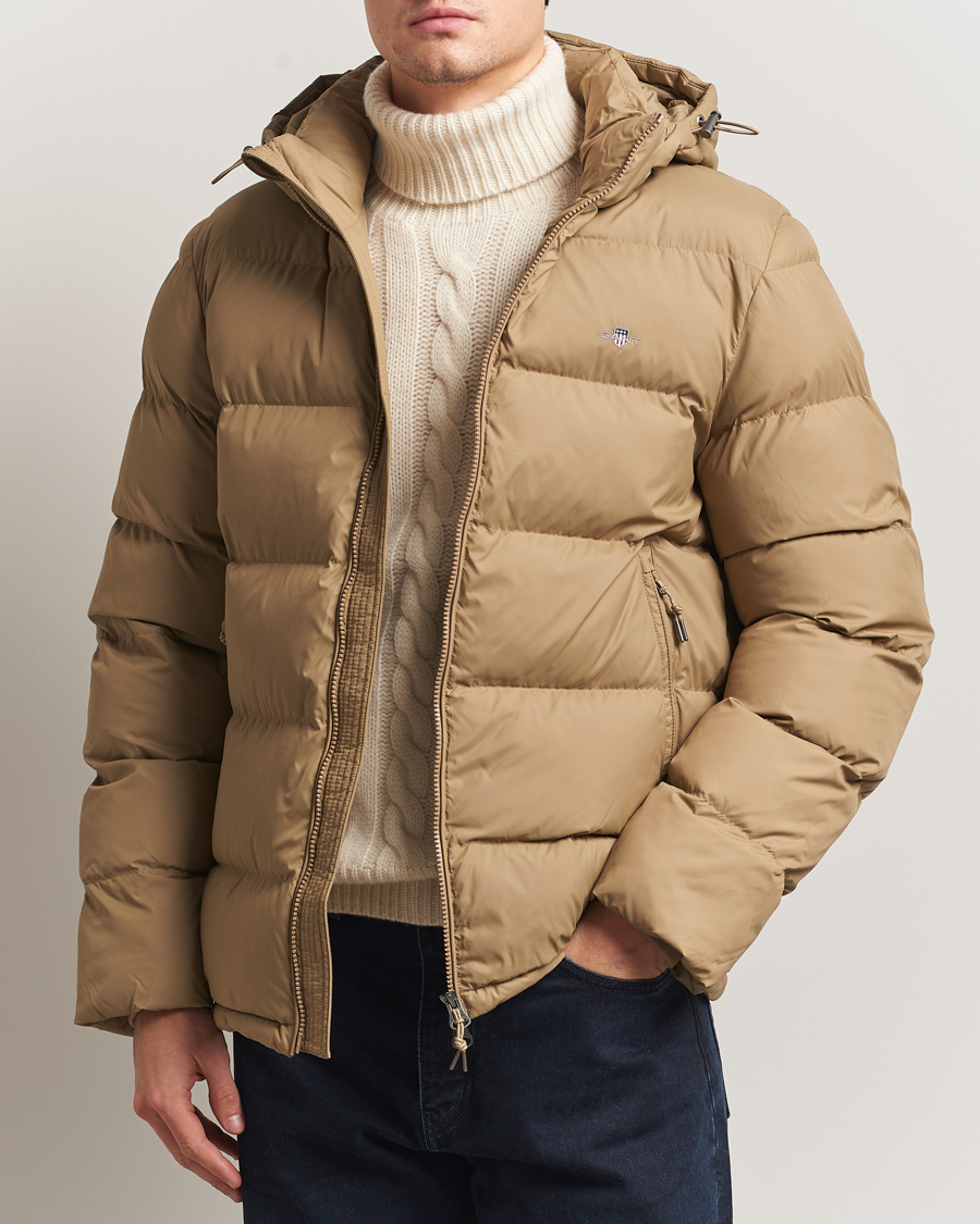 Men | Coats & Jackets | GANT | The Active Cloud Down Jacket Light Taupe