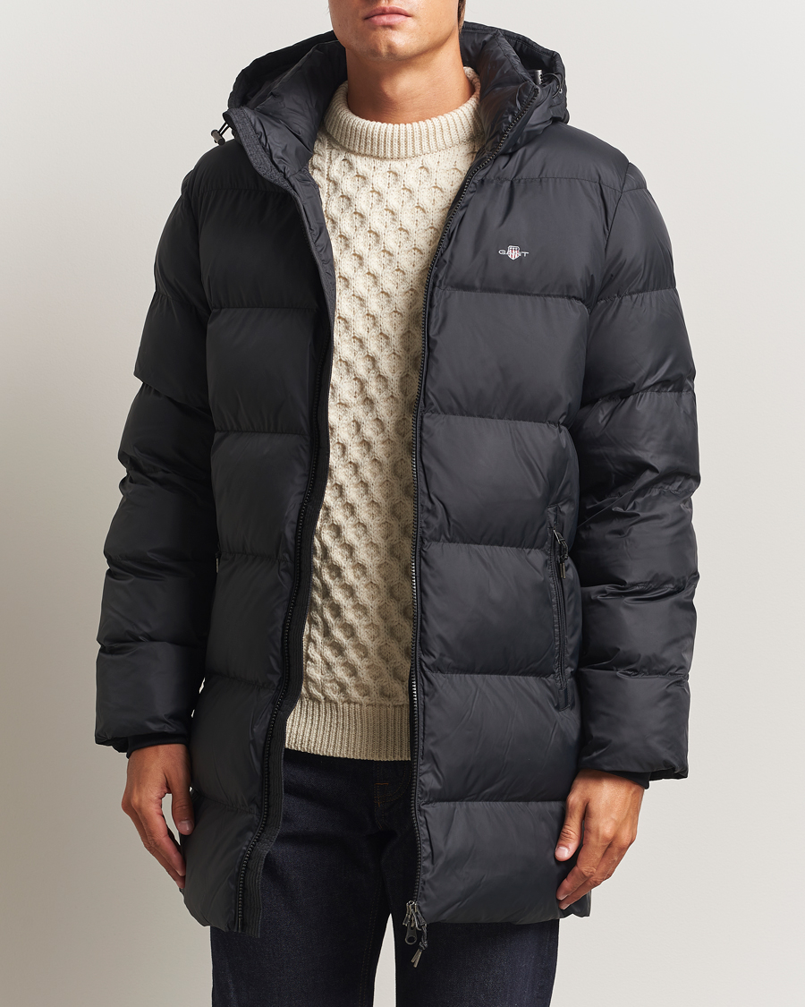 Men | Coats & Jackets | Gant | The Active Cloud Mid Length Jacket Black