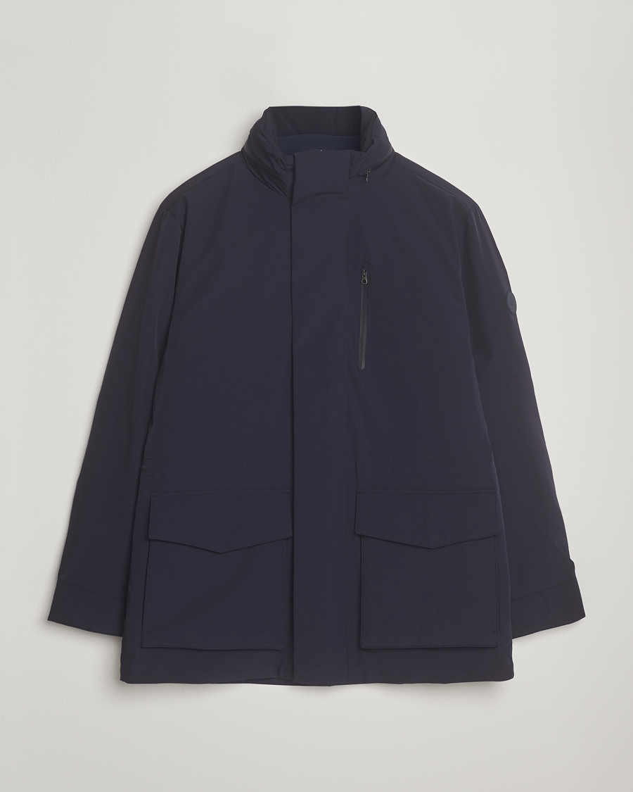 Men | Coats & Jackets | GANT | Double Mid Length Field Jacket Evening Blue
