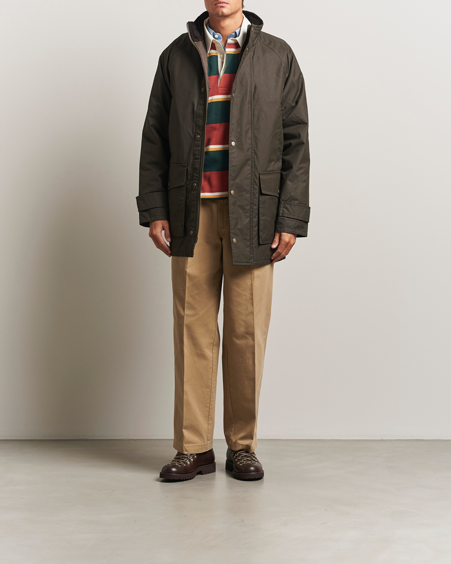 Men | Coats & Jackets | GANT | Double Decker Waxed Jacket Dark Sage
