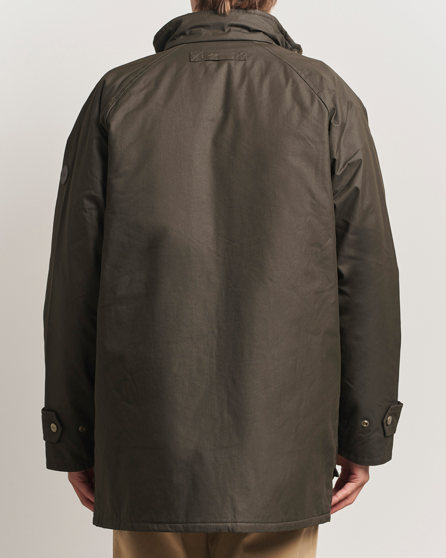 Men | Coats & Jackets | GANT | Double Decker Waxed Jacket Dark Sage