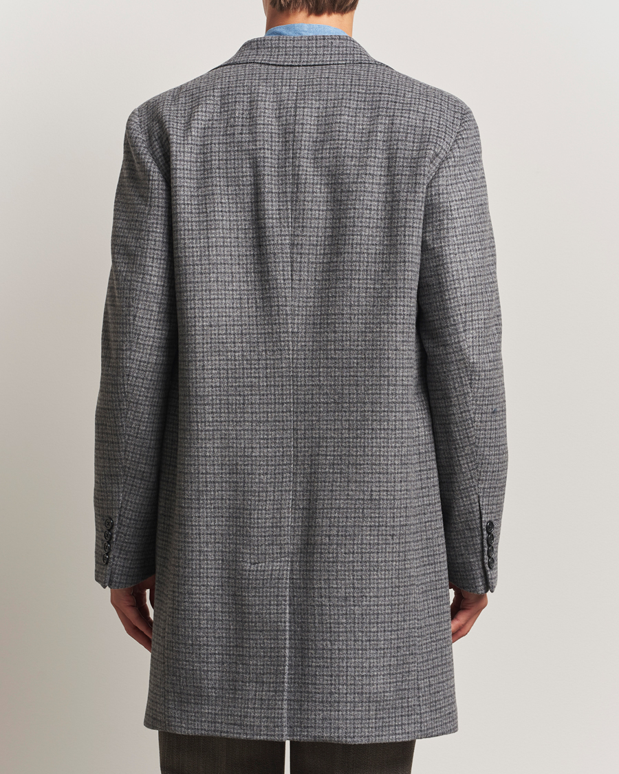 Men | Coats & Jackets | GANT | Classic Wool Houndstooth Coat Black