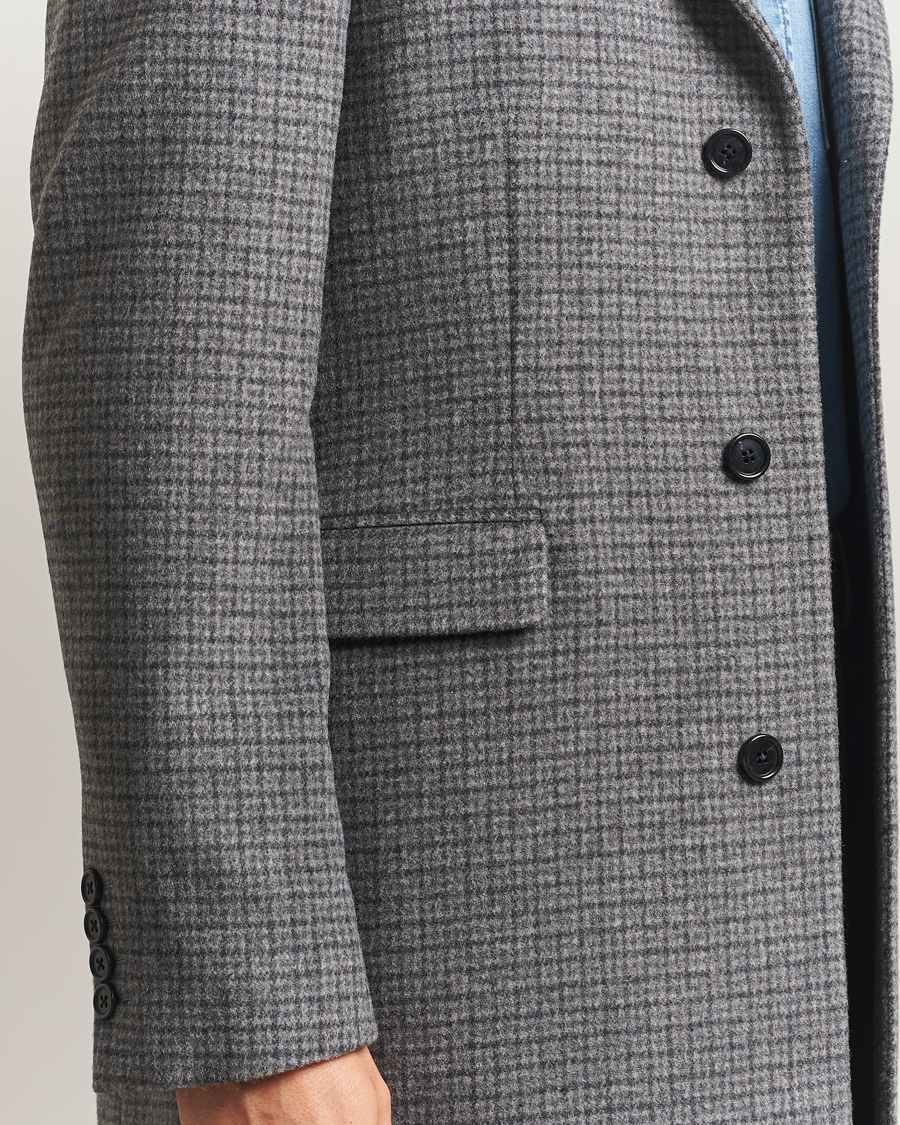 Men | Coats & Jackets | Gant | Classic Wool Houndstooth Coat Black