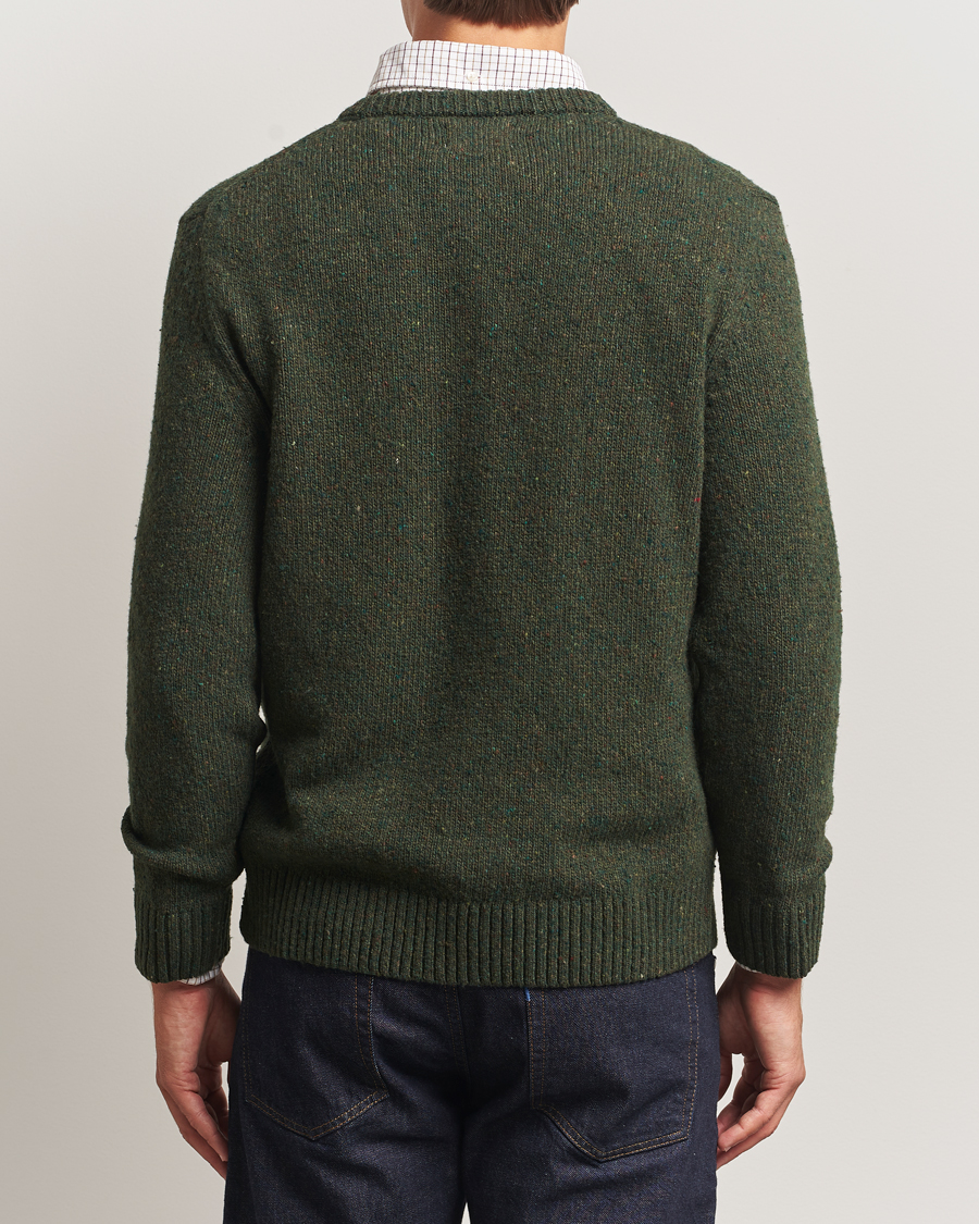 Men | Sweaters & Knitwear | GANT | Neps Wool Crew Neck Country Green