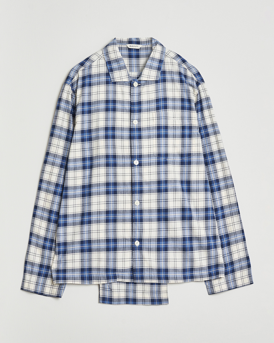 Men | Pyjamas & Robes | GANT | Checked Pyjama Set Blue Water