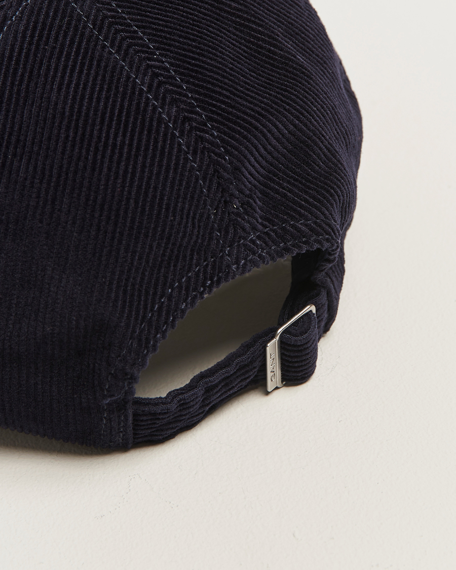 Men | Hats & Caps | GANT | G Badge Corduroy Cap Evening Blue