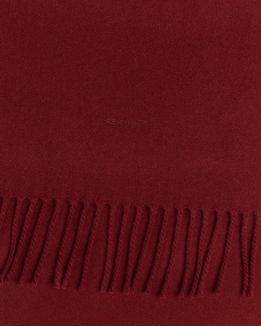 Men | Scarves | GANT | Wool Scarf Plumped Red