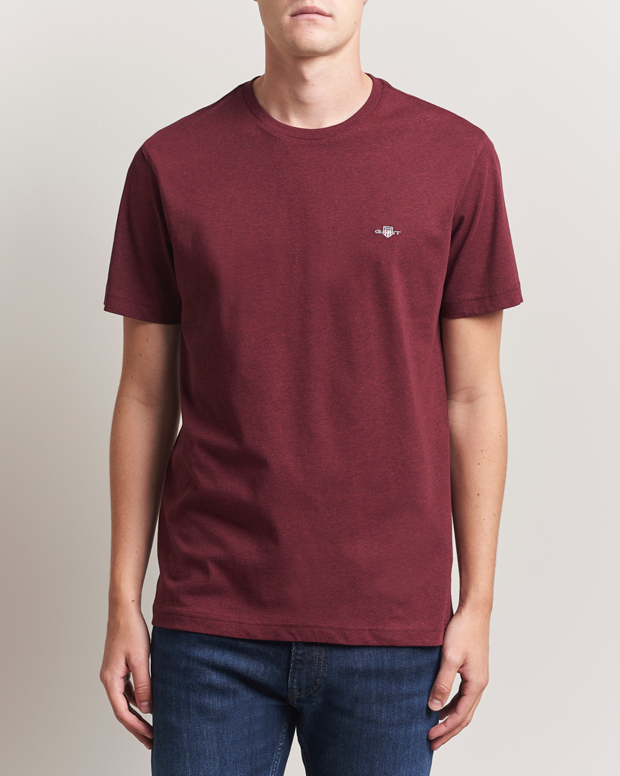 Men | T-Shirts | GANT | The Original T-Shirt Bordeaux Melange