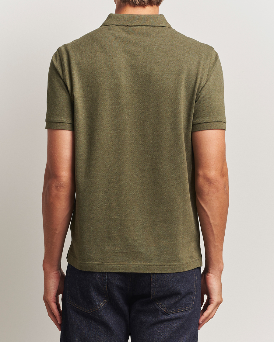 Men | Polo Shirts | GANT | The Original Polo Khaki Green Melange