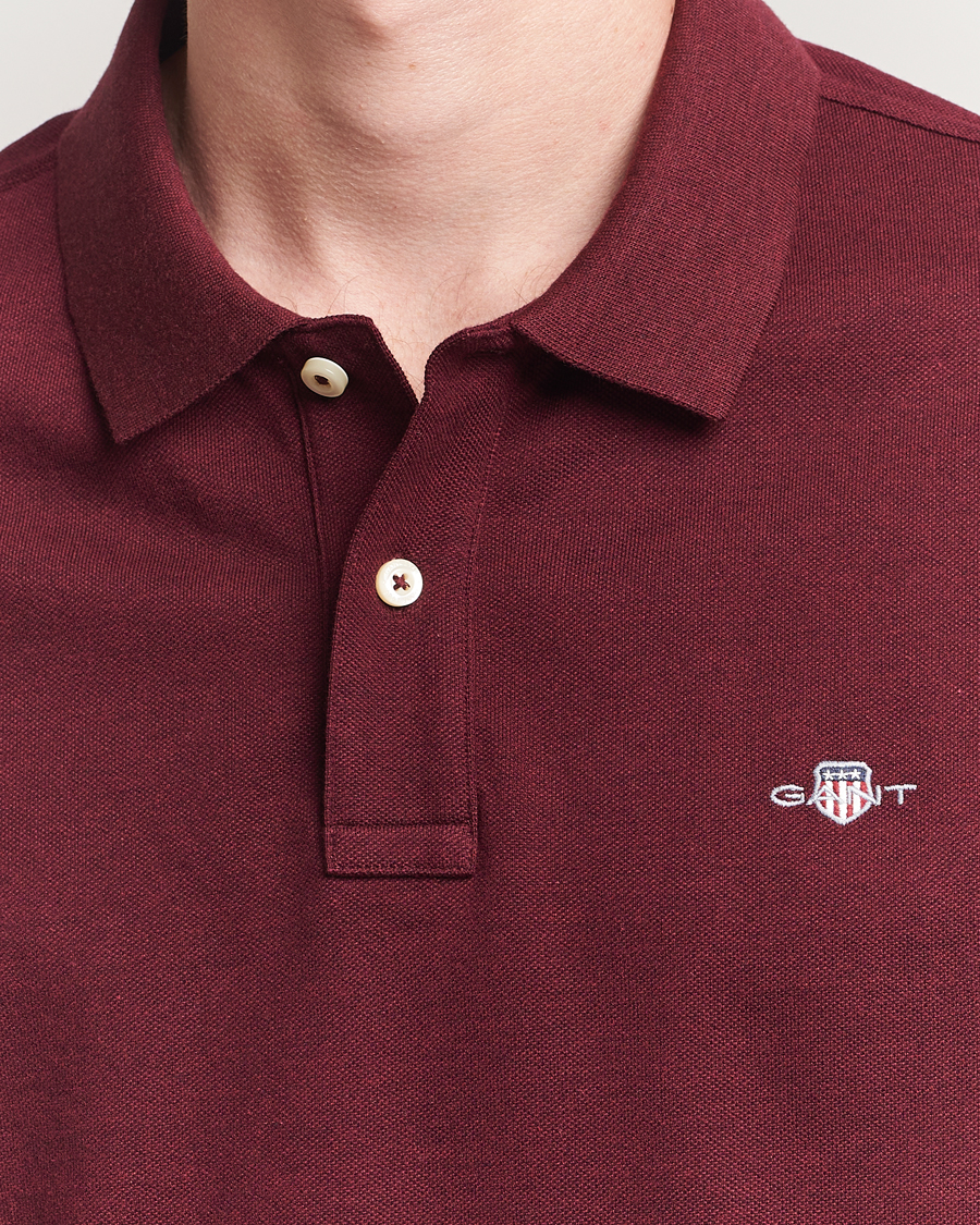 Men | Polo Shirts | GANT | The Original Polo Bordeaux Melange
