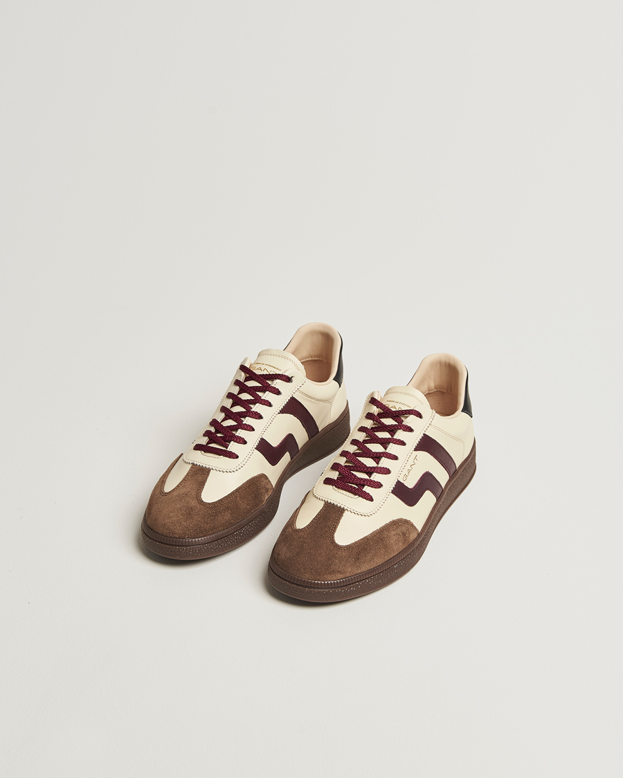 Men | Sneakers | GANT | Cuzmo Leather/Suede Sneaker Ivory/Brown