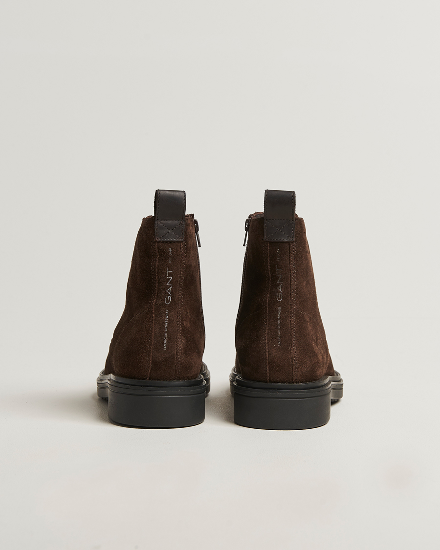 Men | Boots | GANT | Boggar Suede Boot Espresso Brown