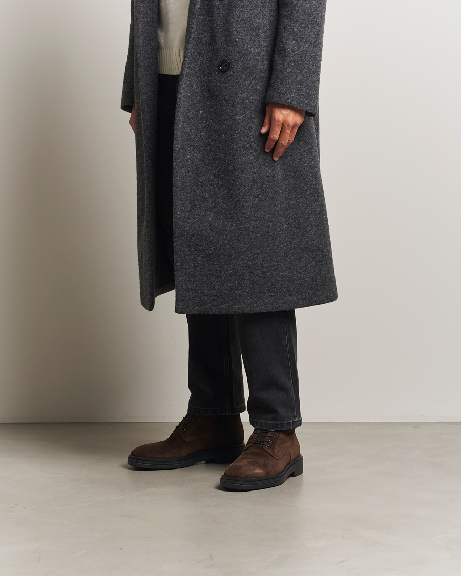 Men | Boots | GANT | Boggar Suede Boot Espresso Brown