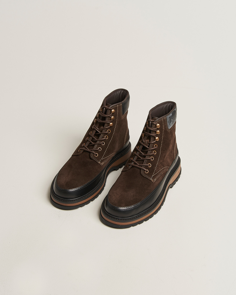 Men | Boots | Gant | Clafton Felt Lined Suede Boot Dark Brown