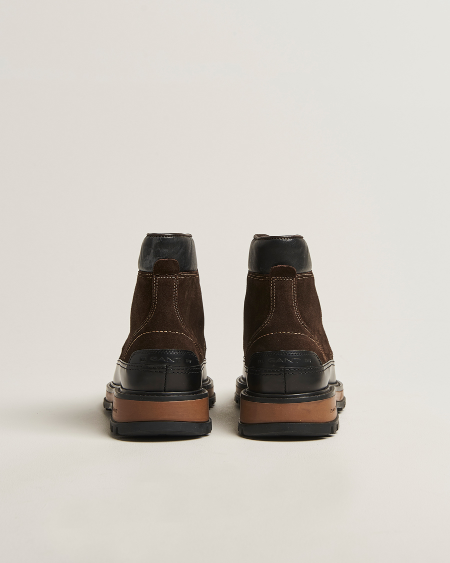 Men | Boots | Gant | Clafton Felt Lined Suede Boot Dark Brown