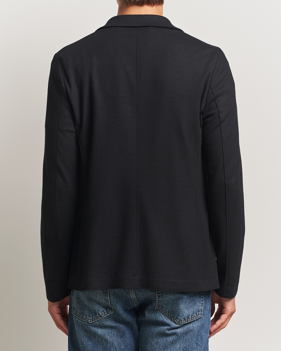 Men | Blazers | Harris Wharf London | Two Button Superfine Merino Blazer Black