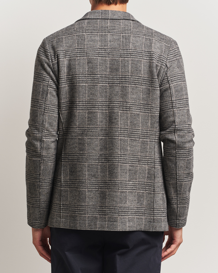 Men | Blazers | Harris Wharf London | Two Button Loro Piana Checked Wool Blazer Black/White