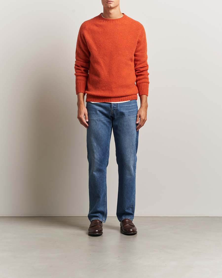 Men | Sweaters & Knitwear | Howlin' | Brushed Wool Sweater Spiced