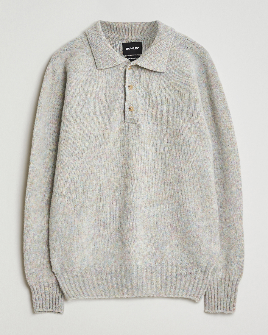 Men | Sweaters & Knitwear | Howlin' | Brushed Wool Polo Galaxy