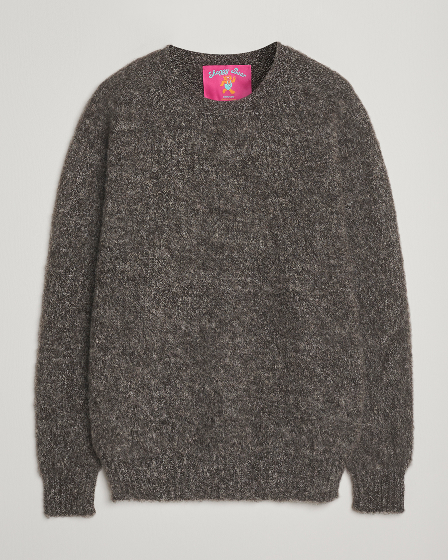 Men | Sweaters & Knitwear | Howlin' | Shaggy Bear Sweater Black Melange