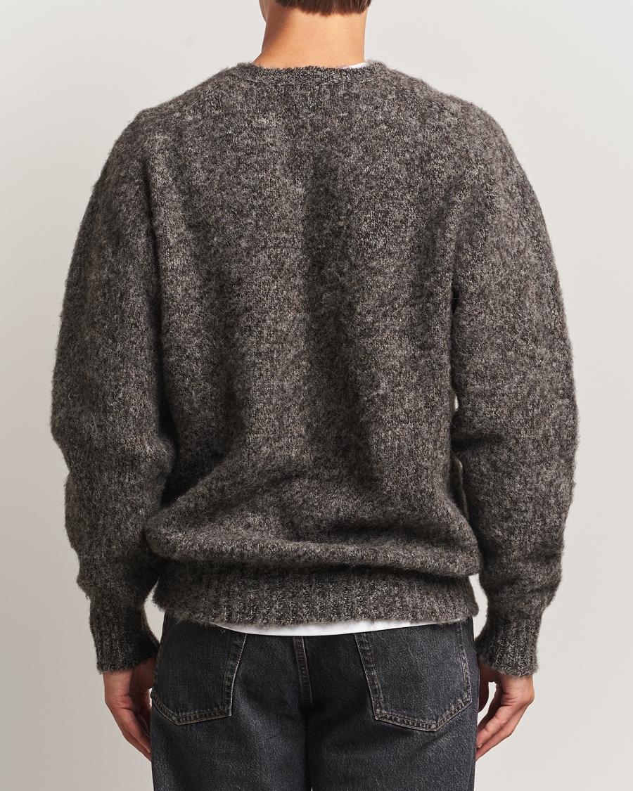 Men | Sweaters & Knitwear | Howlin' | Shaggy Bear Sweater Black Melange