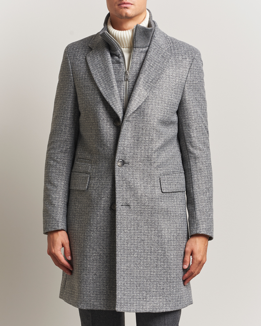 Men | Coats & Jackets | BOSS BLACK | Hyde Wool Bib Coat Silver