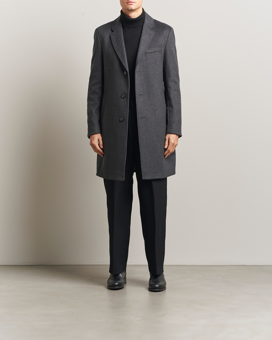 Men | Coats & Jackets | BOSS BLACK | Hyde Wool Coat Medium Grey