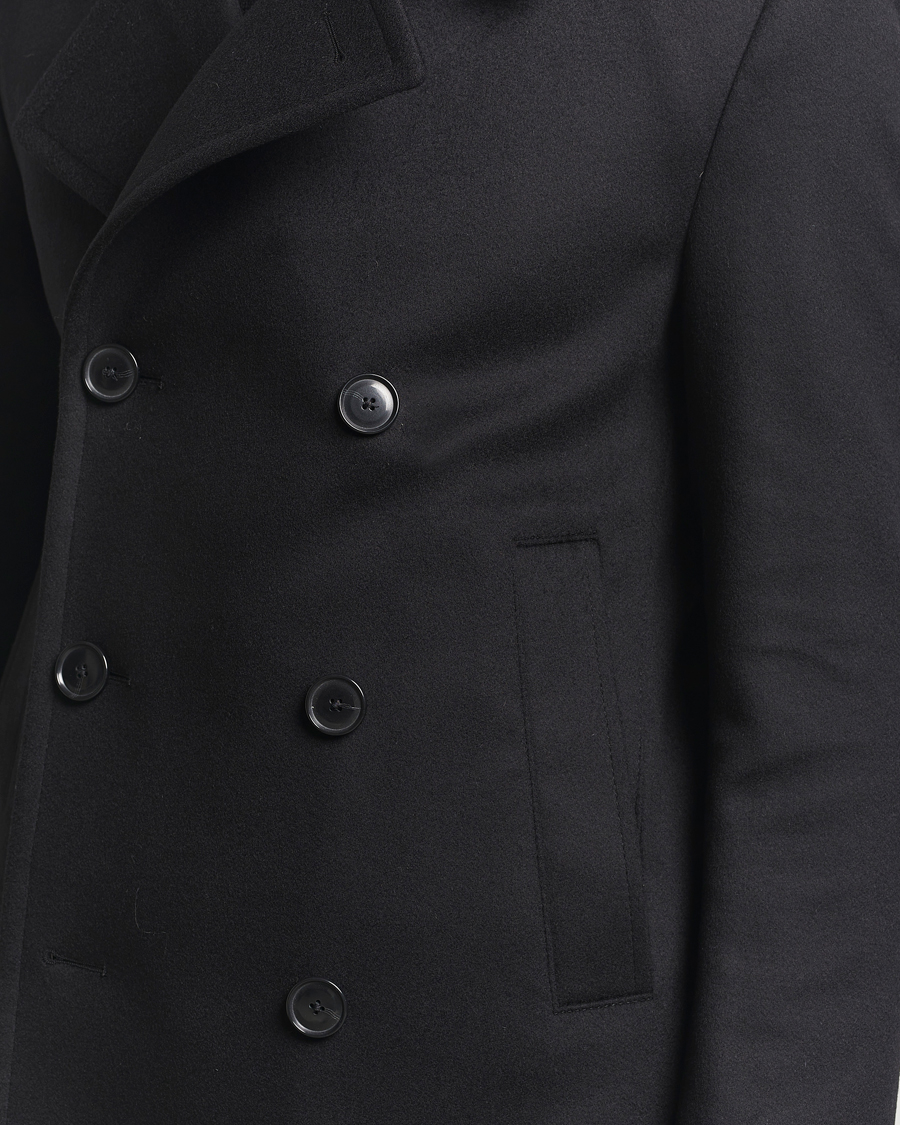 Men | Coats & Jackets | BOSS BLACK | Hyde Wool Peacoat Black