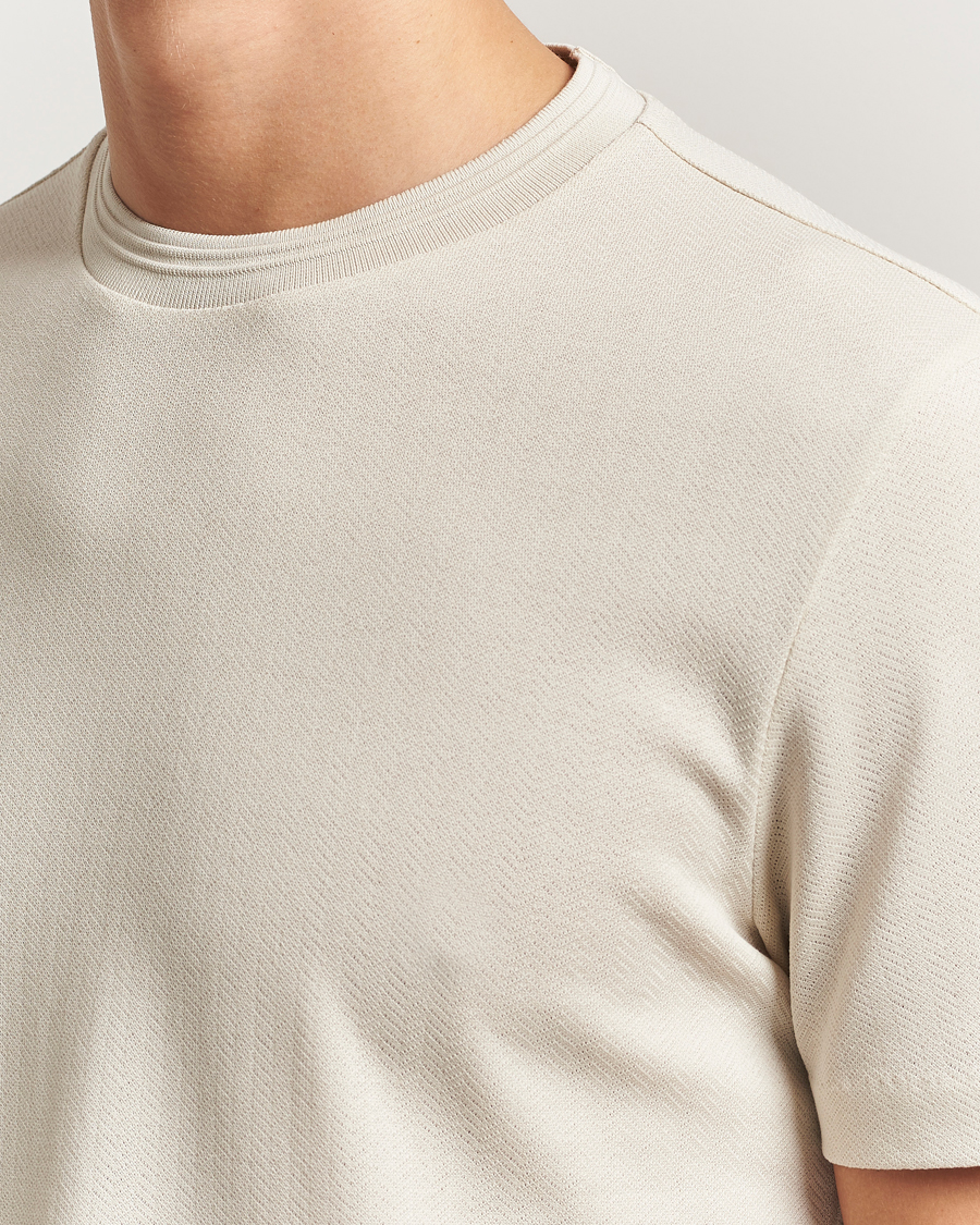 Men | T-Shirts | BOSS BLACK | Thompson Structured Crew Neck T-Shirt Open White