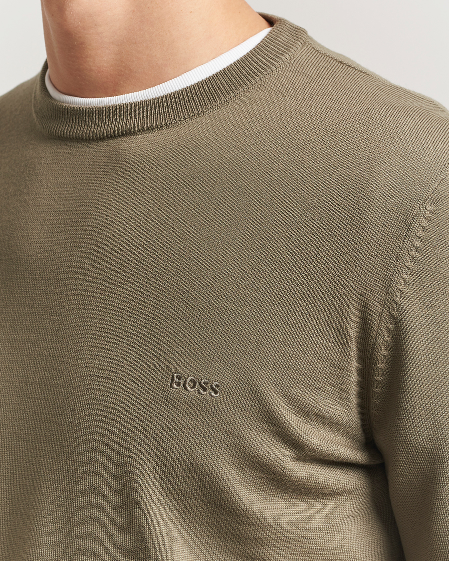 Men | Sweaters & Knitwear | BOSS BLACK | Botto Merino Knitted Pullover Open Brown