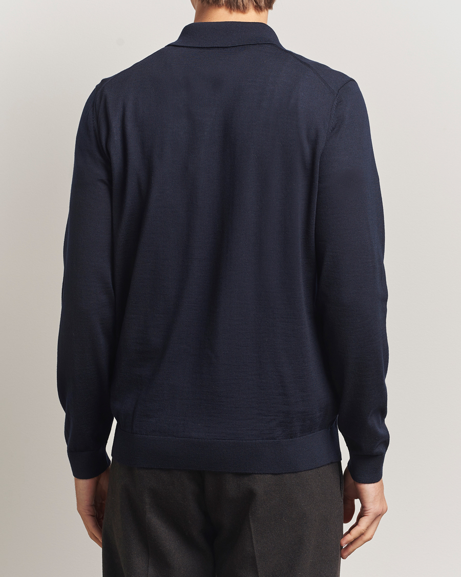 Men | Sweaters & Knitwear | BOSS BLACK | Helbert Wool Cardigan Dark Blue