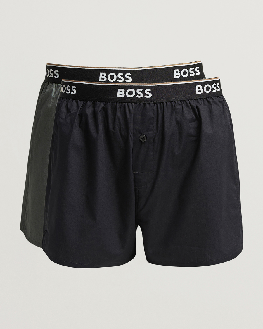 Men | Underwear & Socks | BOSS BLACK | 2-Pack Boxer Shorts Green/Black