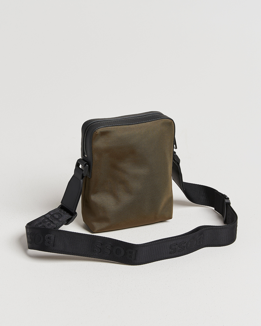 Men | Bags | BOSS BLACK | Ray Pouch Zip Bag Open Green