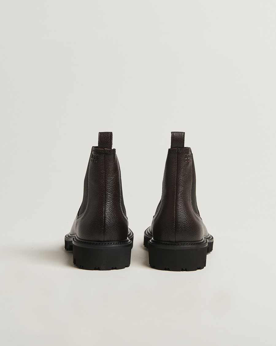 Men | Boots | BOSS BLACK | Julyo Leather Chelsea Boot Dark Brown