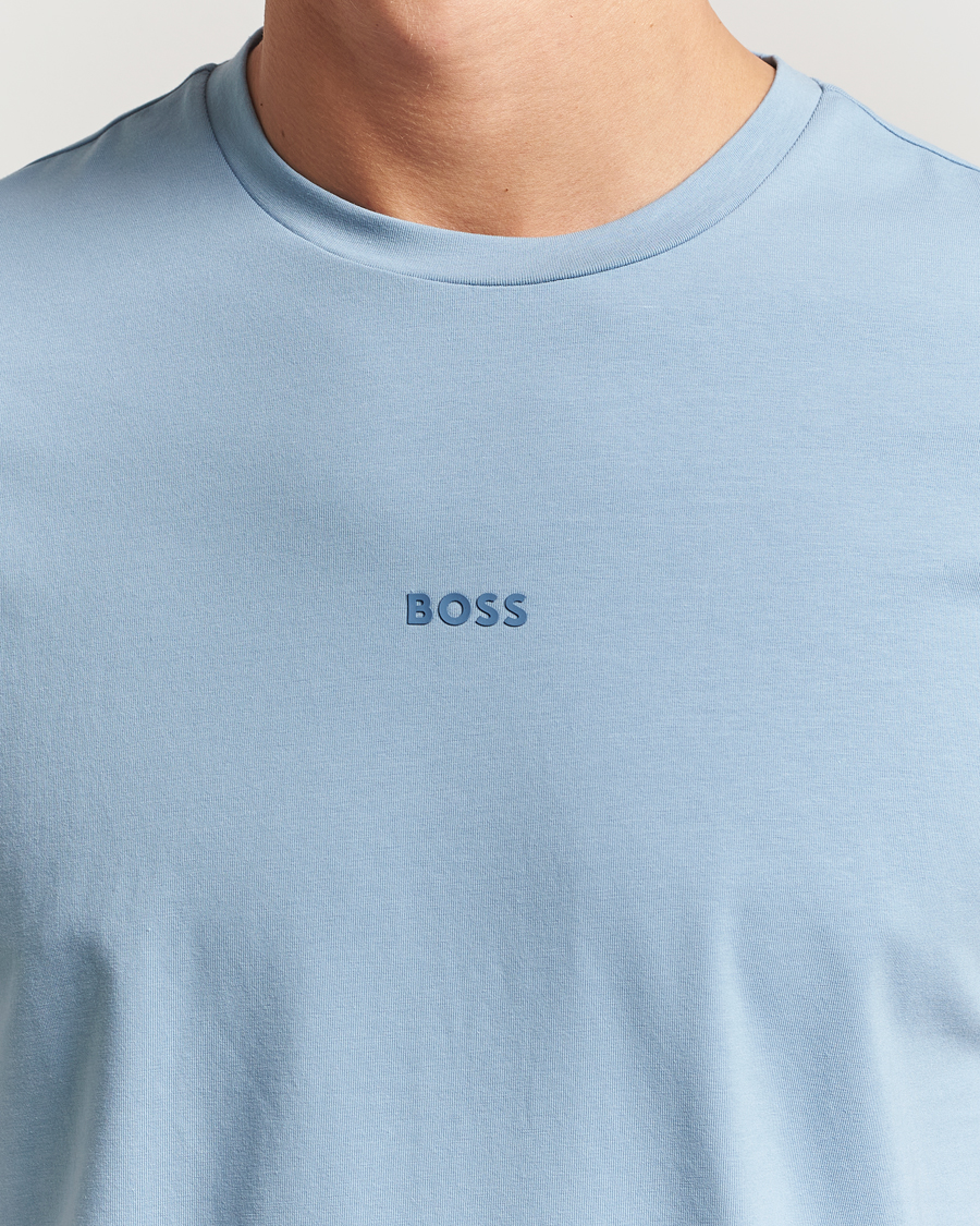 Men | T-Shirts | BOSS ORANGE | Tchup Logo Crew Neck T-Shirt Light Blue