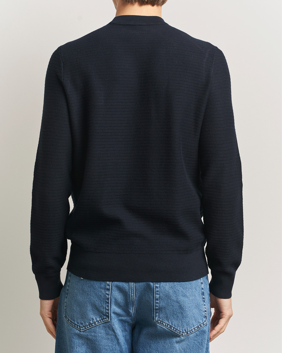 Men | Sweaters & Knitwear | BOSS ORANGE | Anion Knitted Sweater Dark Blue